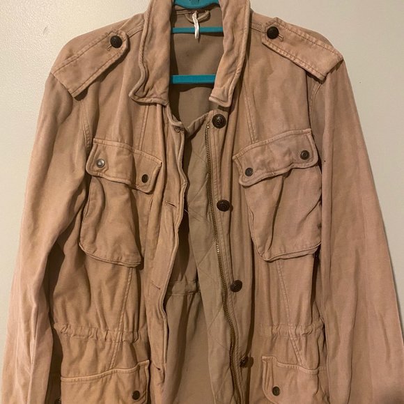 Free People Lightweight Blush/Nude Jacket - Picture 3 of 11